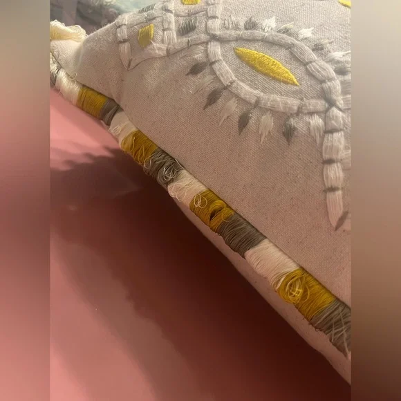 Anthropologie Georgia Cotton Embroidered Pillow - Picture 12 of 12